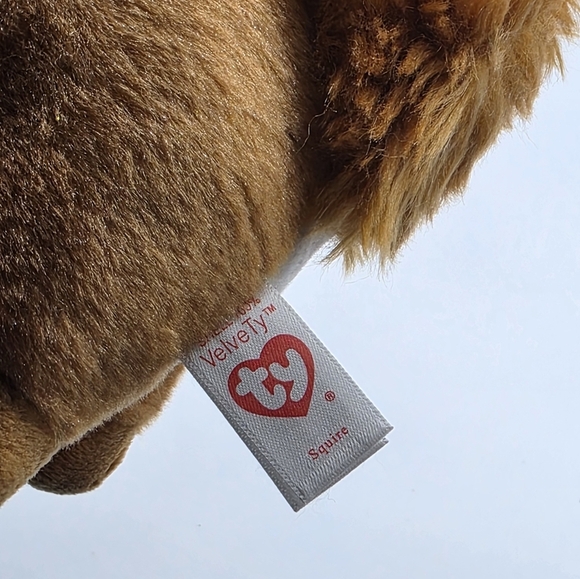 Ty Beanie Babies VelveTy Squire Brown Squirrel Plush Stuffed Animal - Picture 6 of 8